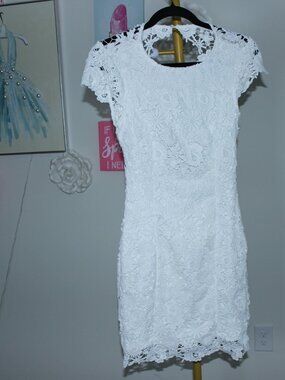 Lulus White Lace Mini Dress
